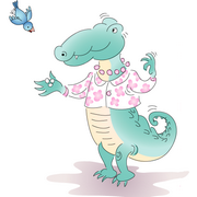 Vriendelijke&nbsp;&nbsp;&nbsp;krokodil